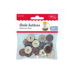 Nasturi Daco Dala, 24 Buc/Set, Multicolor, din Lemn, Nasturi Lemn, Nasturi Mici Decoratiuni, Nasturei de Lemn, Nasturei Lemn, Nasturei Colorati, Accesorii Craft, Accesorii Creatie, Nasturei Dala, Nasturi Dala