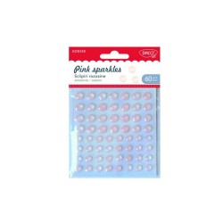 Perle Autoadezive DACO, 60 Buc/Set, Sclipiri Rozosine, Dimensiune Variabila, Roz, Accesorii Creatie, Accesorii Craft, Perle Autoadezive Roz, Perle pentru Haine, Strasuri Roz Adezive, Margele Autoadezive, Pietricele Autoadezive