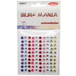 Strasuri Autoadezive Daco Bling-Mania 100 Buc/Set, Multicolor, Strasuri Rotunde, Strasuri Autoadezive, Strasuri Daco Autoadezive, Strasuri Multicolor, Strasuri Daco Multicolor, Strasuri Bling Mania, Strasuri de Lipit, Strasuri cu Pietre