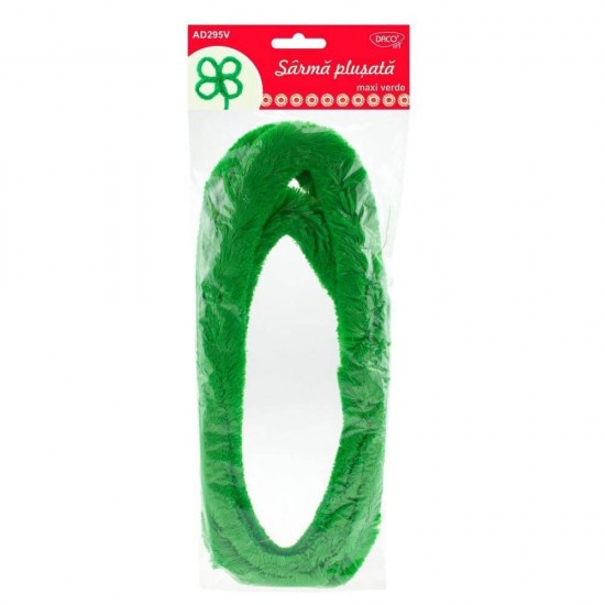 Sarma Plusata Maxi DACO, 3x180 cm, Verde, Accesorii Creatie, Accesorii Craft, Sarma Pufoasa, Sarma Plusata Colorata, Sarma Jenila