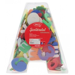 Forme Spuma Autoadeziva DACO, Scolarelul, Cifre si Litere, 30 g, Multicolor, Accesorii Craft, Accesorii Creatie, Cifre din Spuma, Numere din Spuma, Forme Cifre, Accesorii Decorative, Cifre Daco, Cifre Spuma Autoadezive, Litere Spuma Adeziva