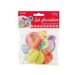 Forme Spuma Autoadeziva DACO, 4.5x5.5 cm, 18 Buc/Set, Model Sa Zburam, Multicolor, Accesorii Craft, Accesorii Creatie, Decoratiuni Spuma Autoadezive, Forme Paste Autoadezive, Accesorii Craft Autoadezive, Forme Decorative Spuma, Forme Autoadezive din Spuma