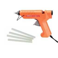 Pistol Daco de Lipit cu Silicon si 4 Rezerve, 11 mm, 80 W, Plastic, Portocaliu, Lipiciosul Tare, Set Pistol de Lipit si 4 Bare de Silicon, Aparat de Lipit cu Silicon si Rezerve, Pistoale de Lipit cu Silicon