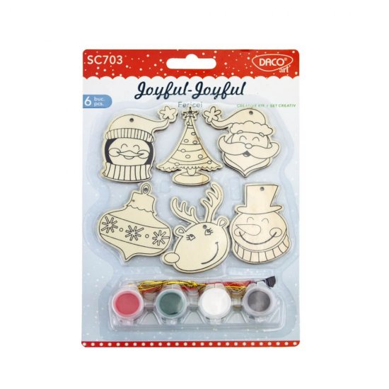 Set Creativ Fericei Daco, Multicolor, Material Lemn, Set Creativ, Set Modelaj, Set Creativ Tematica Craciun, Daco Accesorii, Set Cadou Daco, Set Creativ Cadou Daco, Set Proiect Lucru Manual, Accesorii Craft