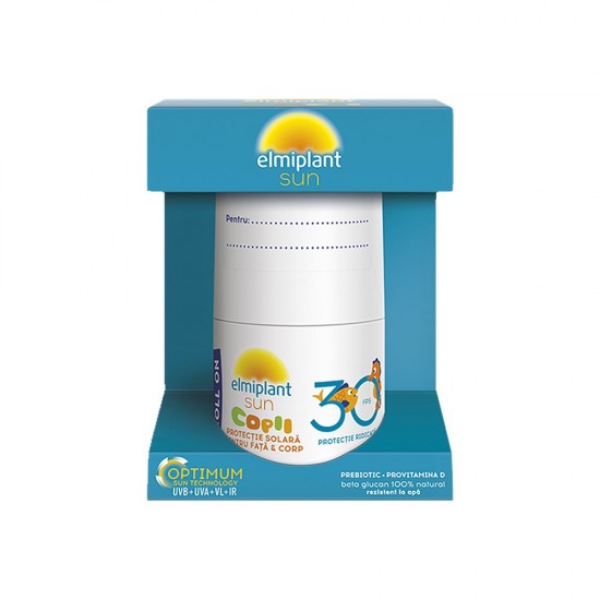 Roll On Protectie Solara SPF30 Elmiplant Sun Kids, 50 ml, Lotiune Protectie Solara Copii, Lotiuni de Protectie Solara, Lotiune pentru Protectie Solara, Lotiune Solara SPF30, Lotiune de Plaja pentru Copii, Lotiuni de Plaja pentru Copii