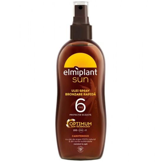 Spray Ulei de Plaja ELMIPLANT Sun, SPF6, 150ml, Spray pentru Plaja SPF6, Ulei pentru Broz, Spray Piele Bronzata, Ulei Spray pentru Bronz SPF6, Spray pentru Bronz SPF6, Ulei Spray Pentru Plaja, Ulei de Plaja SPF6, Spray Ulei de Plaja