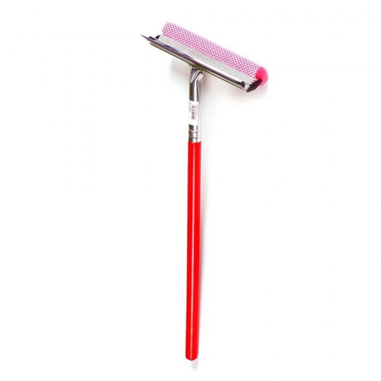 Stergator Abraziv Profesional OTI pentru Geamuri, Lungime 50 cm, Coada din Lemn, Culoare Rosie, Racleta pentru Geamuri, Raclete Abrazive OTI, Stergatoare pentru Geam, Ustensile de Spalat Geamuri, Stergator Profesional de Geamuri