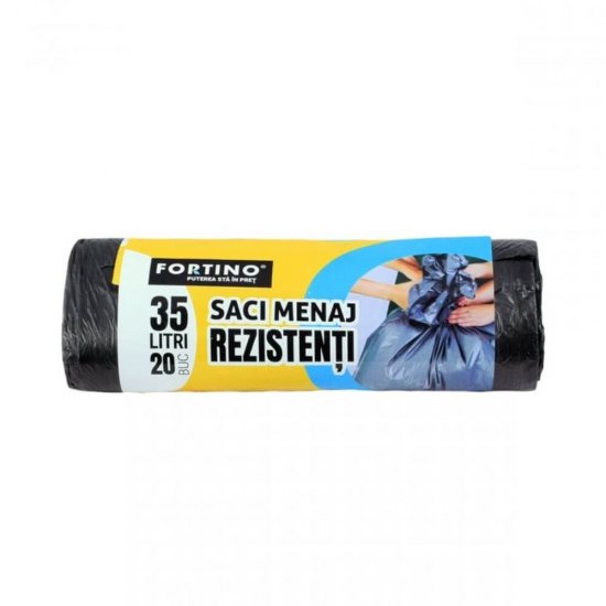 Rola 20 Saci Menajeri Fortino, 35 L, Negru, Rola Saci Menajeri Fortino, Saci Menajeri in Rola, Saci Menajeri la Rola, Rola de Saci Menajeri, Saci Menajeri 35 L, Saci Menajeri de 35 de Litri, Saci Menajeri Mici, Saci Menajeri Negrii, Saci pentru Menaj