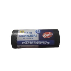 Saci Menajeri RAPIDO, 35L, 50x60 cm, 15 Buc/Rola, Negri, Rola Saci Menajeri, Role Saci Menaj, Saci Menajeri in Rola, Rola Saci de Gunoi, Saci Menaj, Saci de Gunoi, Saci Menajeri 35L Saci Menajeri RAPIDO, 35L, 50x60 cm, 15 Buc/Rola, Negri, Rola Saci Menajeri, Role Saci Menaj, Saci Menajeri in Rola, Rola Saci de Gunoi, Saci Menaj, Saci de Gunoi, Saci Menajeri 35L