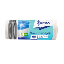 Saci Menajeri Zorex Clasic, 60L, 60x72 cm, 20 Buc/Rola, Culoare Alba, Articole Curatenie, Saci Menaj, Saci de Gunoi, Saci Menajeri 60L Saci Menajeri Zorex Clasic, 60L, 60x72 cm, 20 Buc/Rola, Culoare Alba, Articole Curatenie, Saci Menaj, Saci de Gunoi, Saci Menajeri 60L