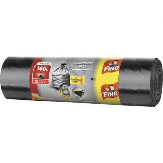 Saci Menajeri Fino Construction 160L, 12Buc/Set, Negri, Saci, Saci Menaj Negri, Saci Menajeri, Saci Fino, Saci Menajeri Fino, Saci de Gunoi, Saci pentru Gunoi, Saci de Gunoi Fino, Saci de Menaj, Saci pentru Menaj, Saci Menaj Constructii