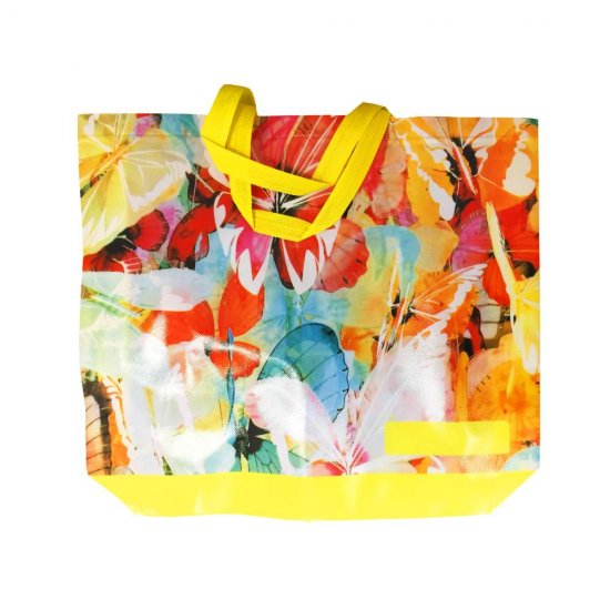 Sacosa Multicolora Imprimata, 48x42x10 cm, Polipropilena, Model Floral, Sacosa Cumparaturi, Sacose Cumparaturi, Sacosa Polipropilena, Sacose Polipropilena, Sacosa cu Model, Sacose cu Model, Sacosa pentru Cumparaturi, Sacosa de Cumparaturi