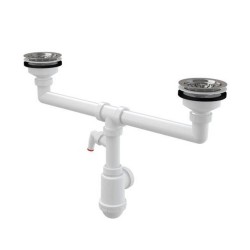 Sifon si Valva, pentru Chiuvete cu 2 Cuve Sanobi, Sifon Chiuveta, Valva Chiuveta, Set Sifon si Vlava, Set Sifon si Vlava Chiuveta, Set Chiuveta cu 2 Cuve, Set Sifon si Vlava Chiuveta 2 Cuve, Set Sifon si Valva Sanobi, Sifon si Valva 2 Cuve Sanobi 