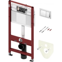 Rezervor Incastrat cu Clapeta Rectangulara Cromata si Cadru Tece, Pentru WC, Rezervor Incastrat, Rezervor Tece Incastrat, Rezervor de WC, Rezervor WC in Perete, Rezervor pentru Toaleta, Rezervor Incastrat in Perete, Rezervor WC Ascuns