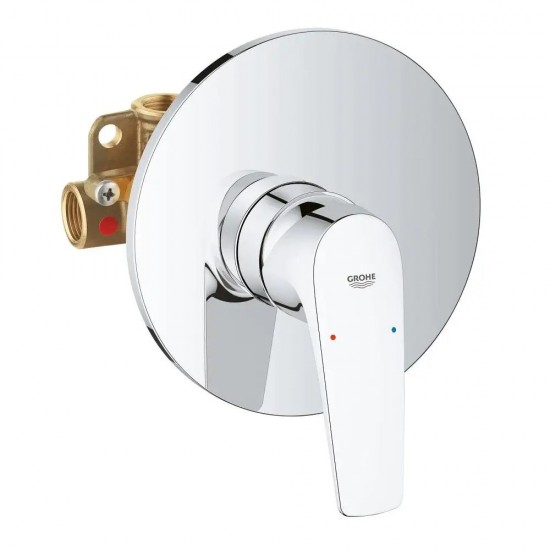 Baterie Ingropata Grohe BauFlow, Dus/Cada, 1 Iesire, Monocomanda, Cromat, Baterie Ingropata 1 Iesire, Grohe BauFlow, Baterie Cada, Baterie Dus