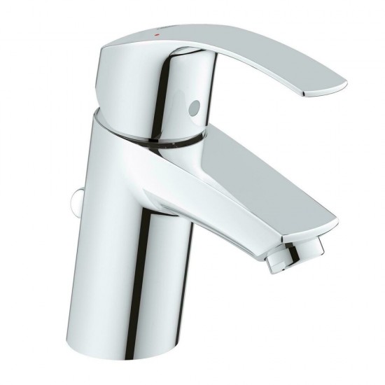Baterie Grohe Eurosmart pentru Lavoar, cu Ventil, Monocomanda, Cromat, Grohe Eurosmart, Baterie Lavoar, Baterie cu Monocomanda pentru Lavoar, Baterie Grohe, Baterii Sanitare Grohe, Baterie Chiuveta, Obiect Sanitar Baie, Lavoar cu Ventil