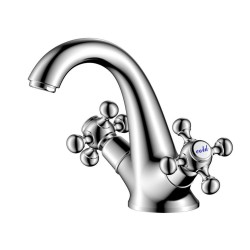 Baterie din Alama pentru Lavoar Sanobi Retro, cu Ventil, Finisaj Cromat, Baterii Lavoar, Baterie Lavoar, Baterie pentru Lavoar, Baterii pentru Lavoar, Baterii de Lavoar, Baterie de Lavoar, Baterii Sanobi, Baterie Sanobi, Baterie Chiuveta