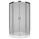 Cabina de Dus Semirotunda Kolo Rekord, 80x80x185 cm, cu Usa Glisanta, Cabine de Dus Semirotunde 80x80 cm Kolo Rekord, Cabina de Dus Semirotunda cu Usa Glisanta Kolo Rekord, Cabine de Dus Semirotunde cu Usi Glisante, Cabine de Dus