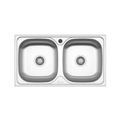 Chiuveta Bucatarie Dubla Sanobi, 78x44 cm, Inox Alimentar, Finisaj Mat, Chiuveta de Bucatarie Sanobi, Chiuveta Dubla Bucatarie, Chiuveta de Bucatarie Dubla, Chiuveta Bucatarie Inox, Chiuveta pentru Bucatarie, Chiuveta pentru Blat Bucatarie