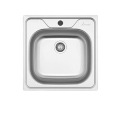 Chiuveta pentru Bucatarie Patrata Sanobi, Inox Alimentar, 480x480 mm, Finisaj Linen, Chiuveta, Chiuveta Inox, Chiuveta Sanobi, Chiuveta Inox Sanobi, Chiuveta pentru Blat, Chiuveta Bucatarie, Chiuveta pentru Bucatarie