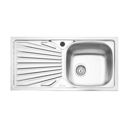 Chiuveta XXL pentru Bucatarie Sanobi, Inox Alimentar, 860x435 mm, Orientare Dreapta, FInisaj Linen, Chiuveta, Chiuveta Inox, Chiuveta Sanobi, Chiuveta Inox Sanobi, Chiuveta pentru Blat, Chiuveta Bucatarie, Chiuveta pentru Bucatarie