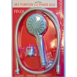 Set Para de Dus si Furtun Sanobi, 3 Functii, 95 mm Diametru, 1.5 m, Para si Furtun de Dus, Para si Furtun pentru Dus, Furtun si Para de Dus, Para pentru Dus, Para de Dus pentru Baie, Para Dus, Pere Dus, Pere de Dus, Sanobi Para de Dus