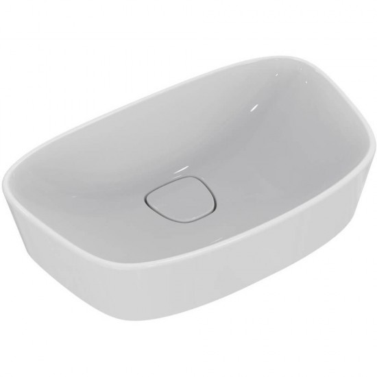 Lavoar Trapezoidal pe Blat IDEAL STANDARD Dea, 52x32 cm, Fara Preaplin, Chiuveta pe Blat, Chiuveta, Lavoar pentru Baie, Lavoar Trapezoidal pentru Baie, Chiuveta Trapezoidala, Chiuveta Trapezoidala pentru Baie, Lavoar fara Preaplin