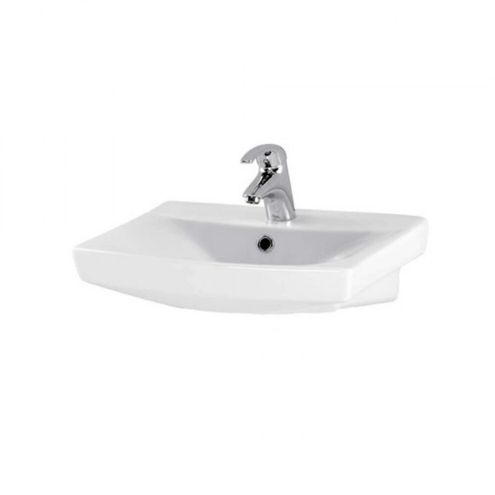 Lavoar  Suspendat, Cersanit Carina, 50x39 cm, Cu Orificiu pentru Baterie si Preaplin, Lavoar Cersanit Suspendat, Lavoar Cersanit Carina, Lavoar cu Orificiu pentru Baterie si Preaplin Cersanit