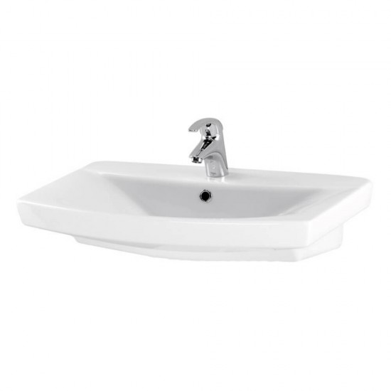 Lavoar  Suspendat, Cersanit Carina, 60 x 41.5 cm, Cu Orificiu pentru Baterie si Preaplin, Lavoar  Suspendat Cersanit, Lavoar Cersanit Carina, Obiecte Sanitare Cersanit, Lavoar Alb,  Lavoare Baie, Lavoar Baie, Chiuveta Baie