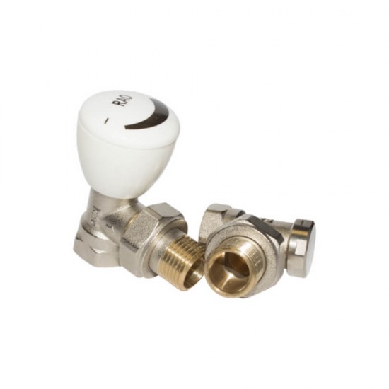 Set de Robineti Termostatici pentru Radiator Tur/Retur Raodyne, Presiune Maxima 10 Bari, Diametru 1/2'', Alama Nichelat, Robinet Radiator, Robinet de Radiator, Robinet Radiator Raodyne, Robinet Radiator Tur/Retur, Robinet Radiator Termostatic
