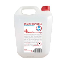 Dezinfectant Gel Maini, Med Technology, 80% Etanol, 5 L, Gel Antibacterian, Dezinfectant Maini, Igiena Maini, Antibacterian Med Technology