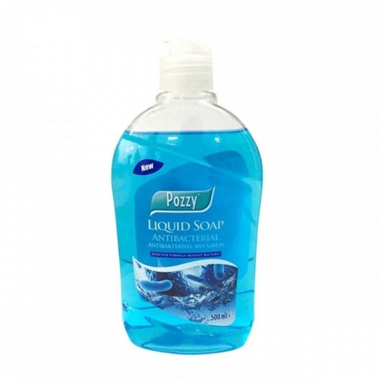 Sapun Lichid Antibacterial POZZY, 500 ml, cu Pompita, Sapun Antibacterian, Sapunuri Lichide Antibacteriene, Sapun Dezinfectant pentru Maini, Sapun Lichid pentru Maini, Sapun Antibacterian pentru Maini