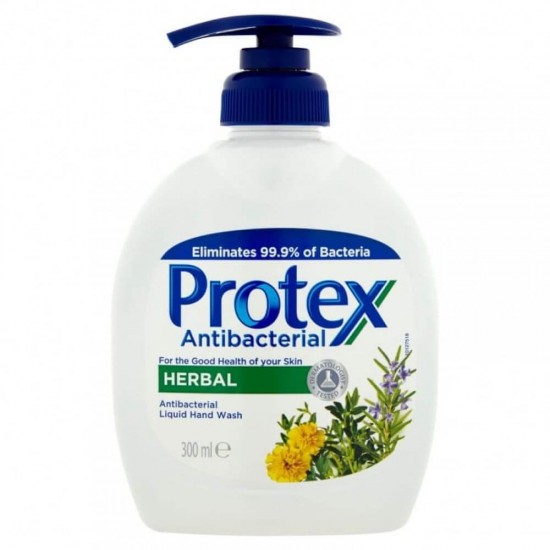 Sapun Lichid Antibacterial PROTEX Herbal, 300 ml, cu Pompita, Cu Extract din Plante, Parfum Proaspat, Sapun Antibacterian, Sapunuri Lichide Antibacteriene, Sapun Dezinfectant pentru Maini, Sapun Lichid pentru Maini, Sapun Antibacterian pentru Maini