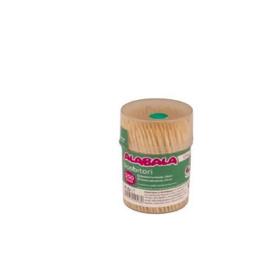 Set 6 Cutii Scobitori din Lemn, 2x66 mm, 250 Buc/Tub, Scobitori din Lemn, Scobitori pentru Petreceri, Scobitori pentru Aperitive, Scobitori Festive, Scobitori pentru Picnic