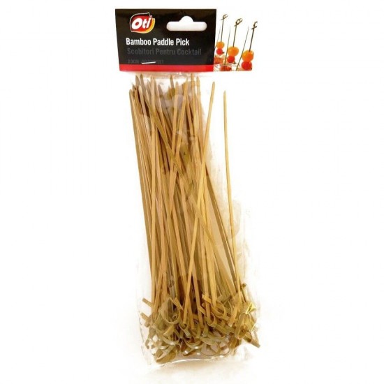 Set 50 Scobitori din Lemn Rustic Cocktail OTI, Lungime 20 cm, Scobitori din Lemn pentru Evenimente, Scobitori pentru Petreceri, Bete pentru Aperitive, Scobitori pentru Aperitive, Scobitori Festive, Scobitori pentru Picnic