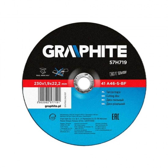 Disc de Taiere pentru Metal Graphite, 230mm x 1.9mm x 22.2mm, Disc Taiere, Disc Taiere Metal, Disc Taiere Metal Graphite, Disct Taiere Graphite, Disc Taiere pentru Flex, Disc Flex, Disc Taiere Metal Flex, Disc Taiere Metal pentru Flex 