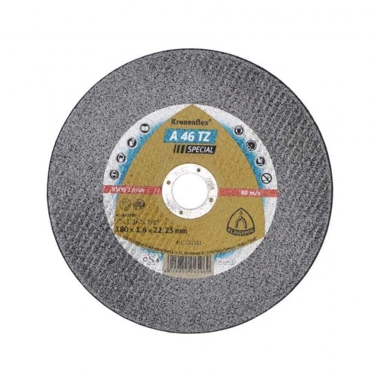 Disc Debitare Klingspor A46TZ Special, Inox, 180x1.6x22 mm, Disc Debitare Special pentru Inox si Otel, Disc pentru Polizorul Unghiular, Disc pentru Flex, Panza Flex pentru Otel, Discuri Debitare Metale, Discuri pentru Polizoare Unghiulare