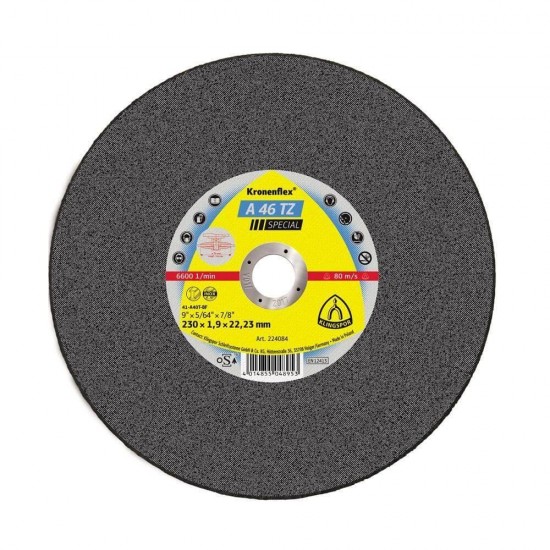 Disc Debitare Klingspor A46TZ Special, Inox, 230x1.9x22 mm, Disc Debitare Special pentru Inox si Otel, Disc pentru Polizorul Unghiular, Disc pentru Flex, Panza Flex pentru Otel, Discuri Debitare Metale, Discuri pentru Polizoare Unghiulare