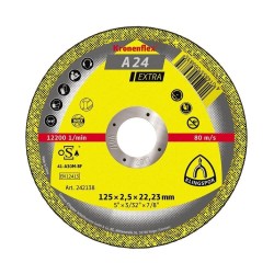 Disc Debitare Klingspor A24 Extra, Metal, 125x2.5x22 mm, Disc Debitare Metal Universal, Disc pentru Polizorul Unghiular, Disc pentru Flex, Panza Flex Metal, Discuri Debitare Metale, Discuri pentru Polizoare Unghiulare, Discuri pentru Flex Mic