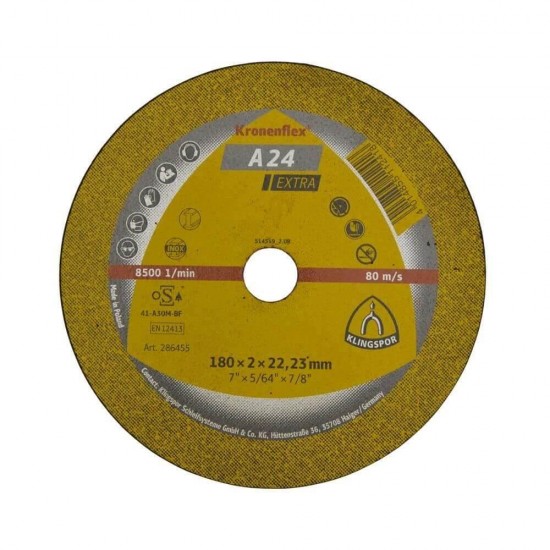 Disc Debitare Klingspor A24 Extra, Metal, 180x2x22 mm, Disc Debitare Metal Universal, Disc pentru Polizorul Unghiular, Disc pentru Flex, Panza Flex Metal, Discuri Debitare Metale, Discuri pentru Polizoare Unghiulare, Discuri pentru Flex Mare