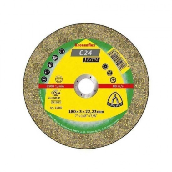 Disc Debitare Klingspor C24 Extra, 115x2.5x22mm, Piatra si Beton, Disc Debitare Standard Piatra, Disc pentru Polizorul Unghiular, Disc pentru Flex, Panza Flex pentru Beton, Discuri Debitare Piatra si Beton, Discuri pentru Polizoare Unghiulare