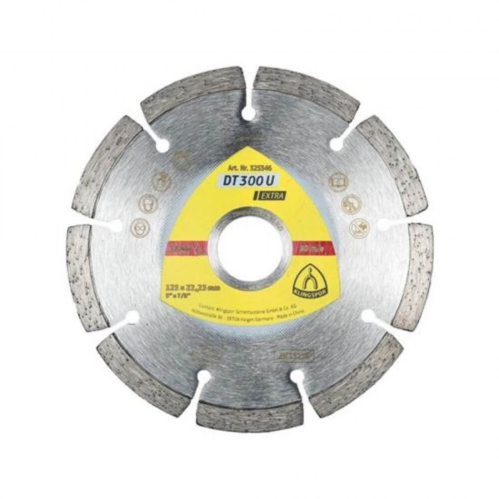 Disc Debitare cu Diamant Klingspor DT300U Extra, 125x1.6mm, Beton, Disc Debitare Extra Beton, Disc pentru Polizorul Unghiular, Panza Flex pentru Beton, Discuri Debitare cu Diamant pentru Beton, Panza pentru Taiat Diamantata, Panza Diamantata pentru Beton