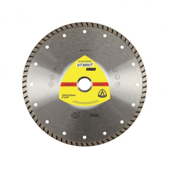 Disc Debitare cu Diamant Klingspor DT300UT Extra, 125x1.9mm, Beton, Disc Debitare Extra Beton, Disc pentru Polizorul Unghiular, Panza Flex pentru Beton, Discuri Debitare cu Diamant pentru Beton, Panza pentru Taiat Diamantata, Panza Diamantata pentru Beton