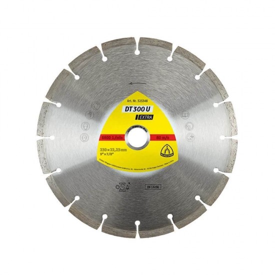 Disc Debitare cu Diamant Klingspor DT300U Extra, 230x2.3mm, Beton, Disc Debitare Extra Beton, Disc pentru Polizorul Unghiular, Panza Flex pentru Beton, Discuri Debitare cu Diamant pentru Beton, Panza pentru Taiat Diamantata, Panza Diamantata pentru Beton