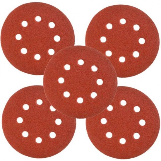 Set 5 Discuri Abrazive Verto, Perforate, cu Velcro, Granulatie K60, 125 mm, Disc Abraziv, Disc din Hartie Abraziva, Disc Abraziv, Disc Abraziv Verto, Abraziv Disc, Verto Disc Abraziv Velcro K60