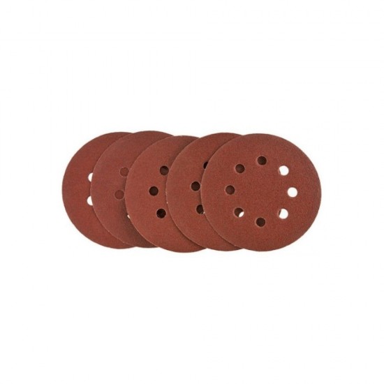 Set 5 Discuri Abrazive Verto, Perforate, cu Velcro, Granulatie K80, 125 mm, Disc Abraziv, Disc din Hartie Abraziva, Disc Abraziv, Disc Abraziv Verto, Abraziv Disc, Verto Disc Abraziv Velcro K80