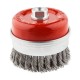 Perie de Sarma Cupa, din Inox, pentru Flex, cu Prindere M14, 65 mm, Perie de Sarma Inox, Perie de Sarma pentru Flex, Perie de Sarma de Flex, Perie pentru Curatat de Sarma, Perie de Sarma pentru Curatat