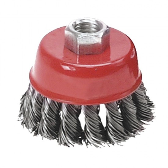 Perie Frontala de Sarma Tip Cupa Verto, 65 mm, Prindere M14, pentru Flex, Perie Sarma Flex, Perii Sarma Flex, Perii de Sarma pentru Flex, Perii Sarma Curatare, Perii Curatare Otel, Perii Curatare Metal, Perii de Curatare