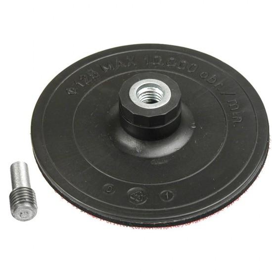 Disc de Cauciuc cu Ax M14 pentru Discuri de Hartie Abraziva Verto, 125 mm, cu Velcro, Disc Hartie Abraziva, Disc Suport de Slefuire, Disc Suport Discuri Abrazive, Suport Discuri Abrazive, Discuri Suport pentru Slefuire, Discuri Suport Discuri Abrazive