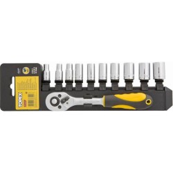 Set de 11 Chei Tubulare Topex, Dimensiune 4-13 mm, Chei, Chei Tubulare, Set de Chei, Set de Chei Tubulare, Chei Tubulare Topex, Chei Tubulare Lungi, Chei Tubulare de Impact, Chei Tubulare Articulate, Chei Tubulare Bune